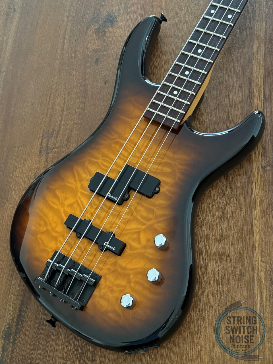 Charvel Big Break Bass (3B), Amber Flame Burst, MIJ, 1996-99