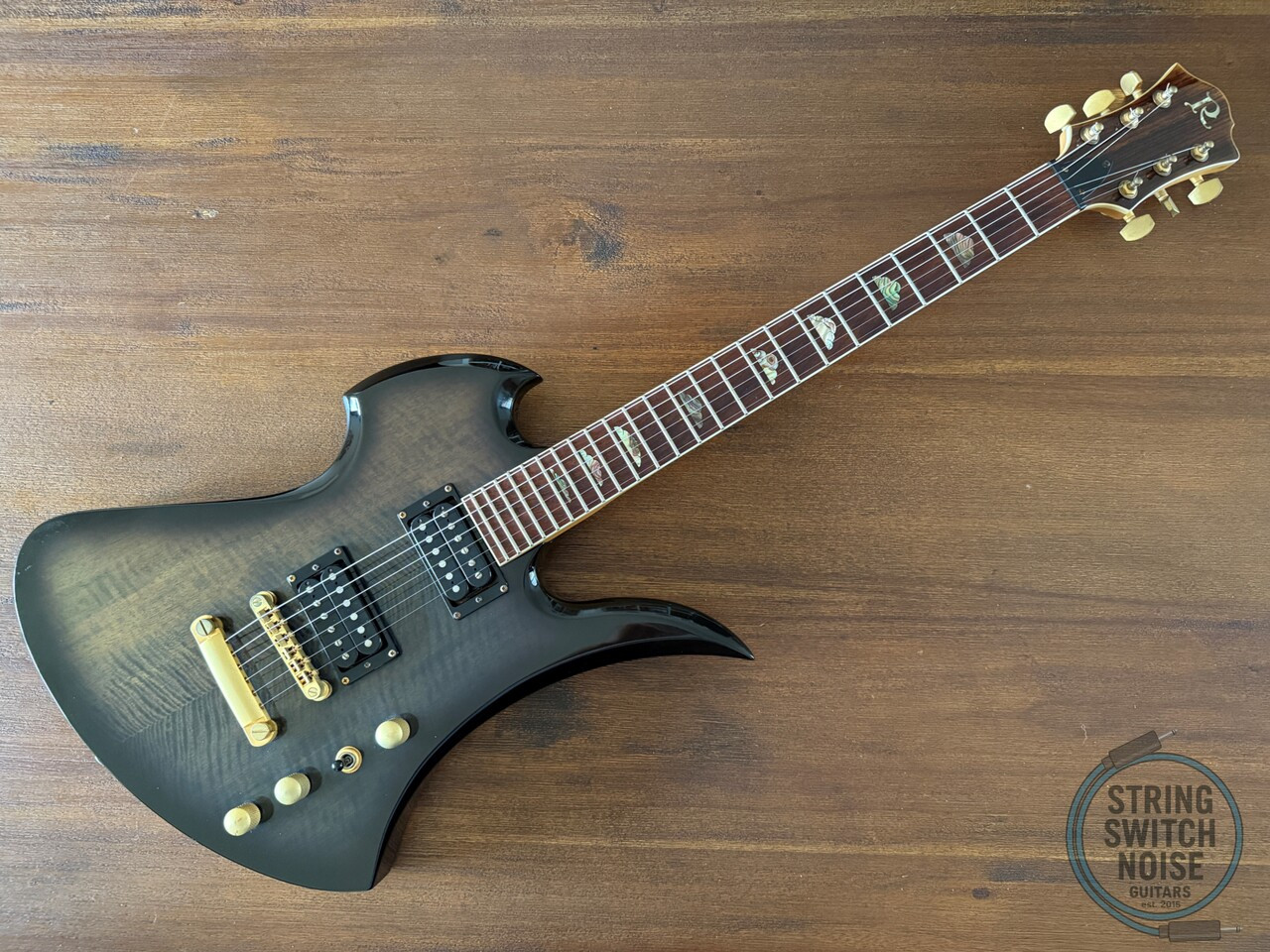 BC Rich Mockingbird, Black Flame, Japan Edition, 1999, MKB-680JE