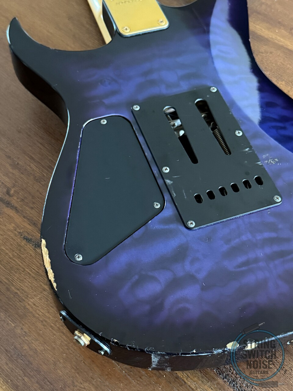 Fernandes HSS Super Strat, Quilted Blue Burst, MIJ, 1990s