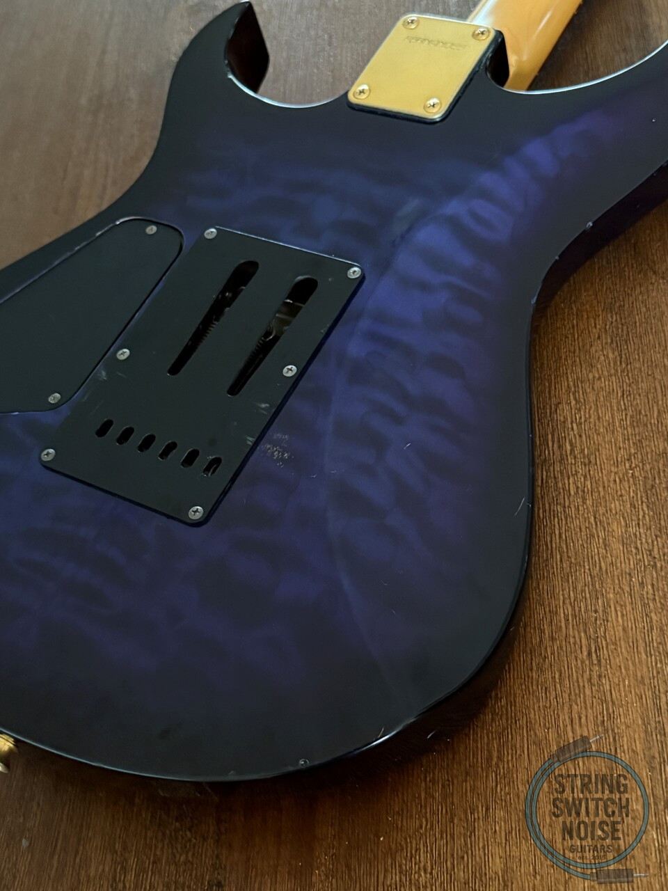 Fernandes HSS Super Strat, Quilted Blue Burst, MIJ, 1990s