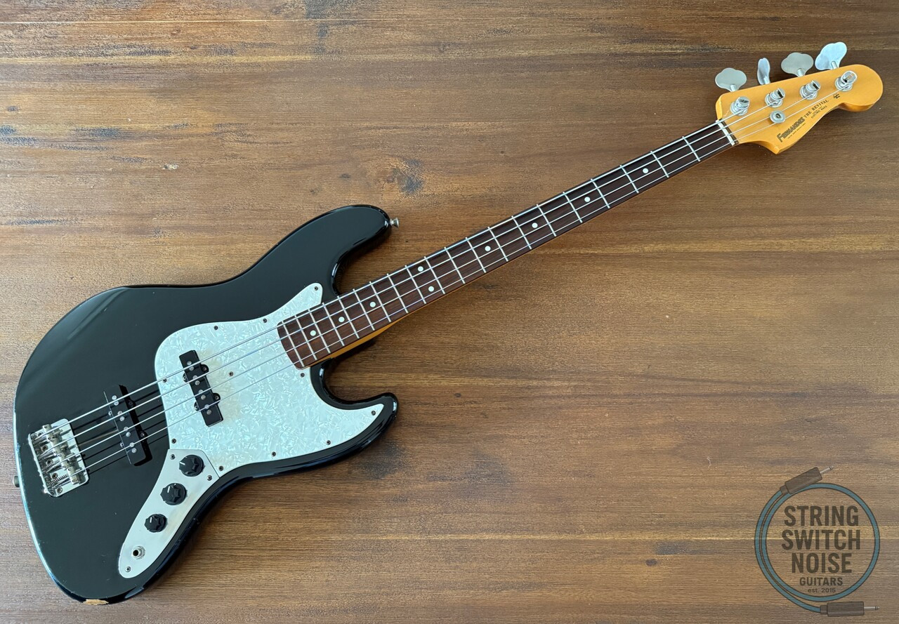 Fernandes ’64 Jazz Bass, Black, MIJ, 1989, RJB-55