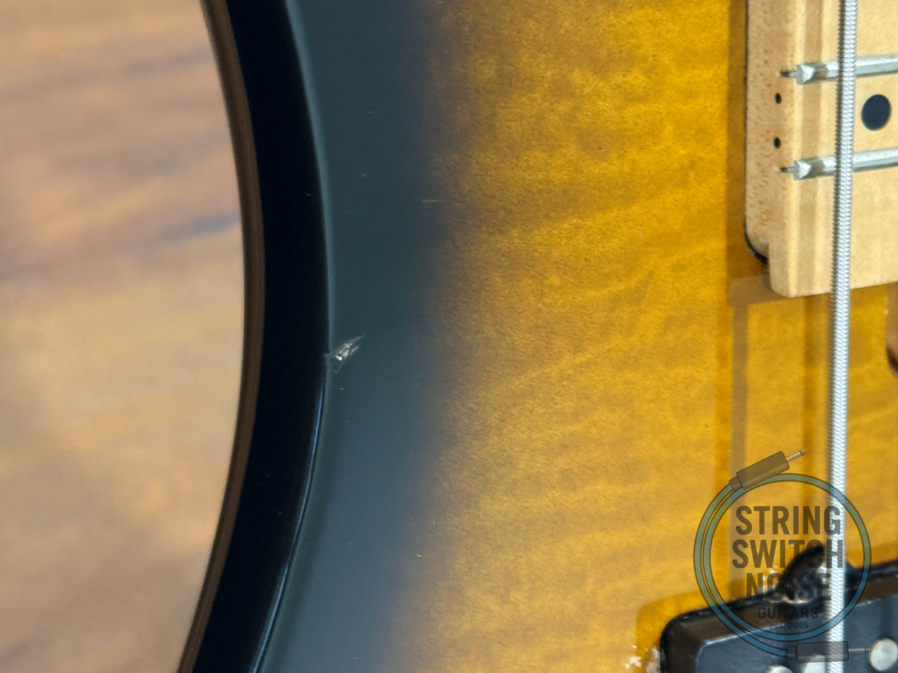 Fernandes Revolver Bass, Quilted Amber Burst, 1990s, FRB-40