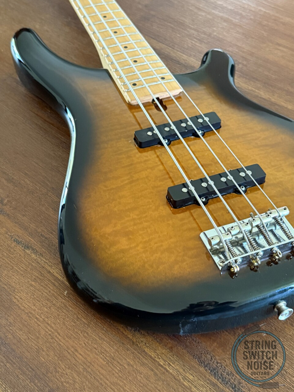 Fernandes Revolver Bass, Quilted Amber Burst, 1990s, FRB-40