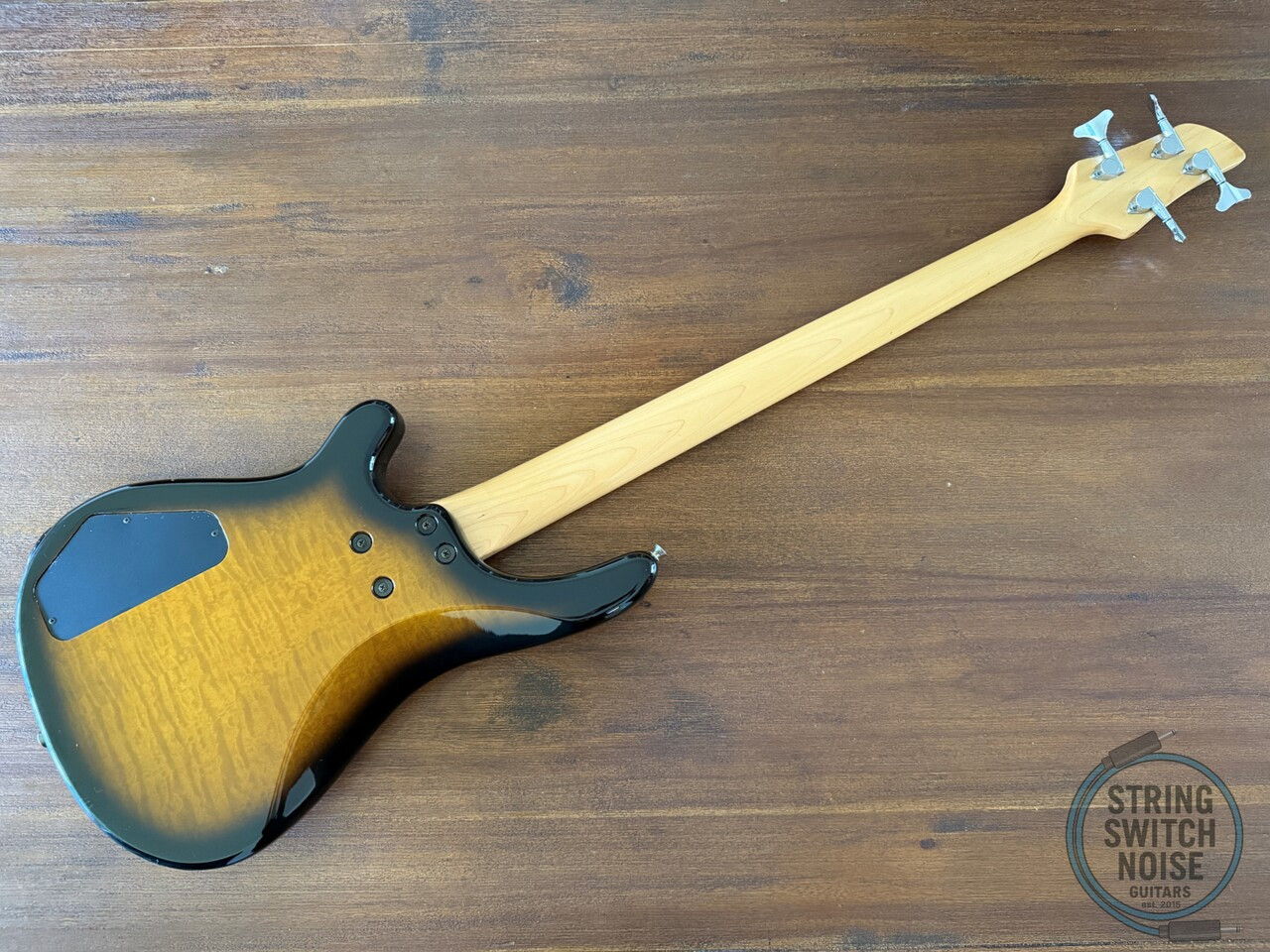 Fernandes Revolver Bass, Quilted Amber Burst, 1990s, FRB-40