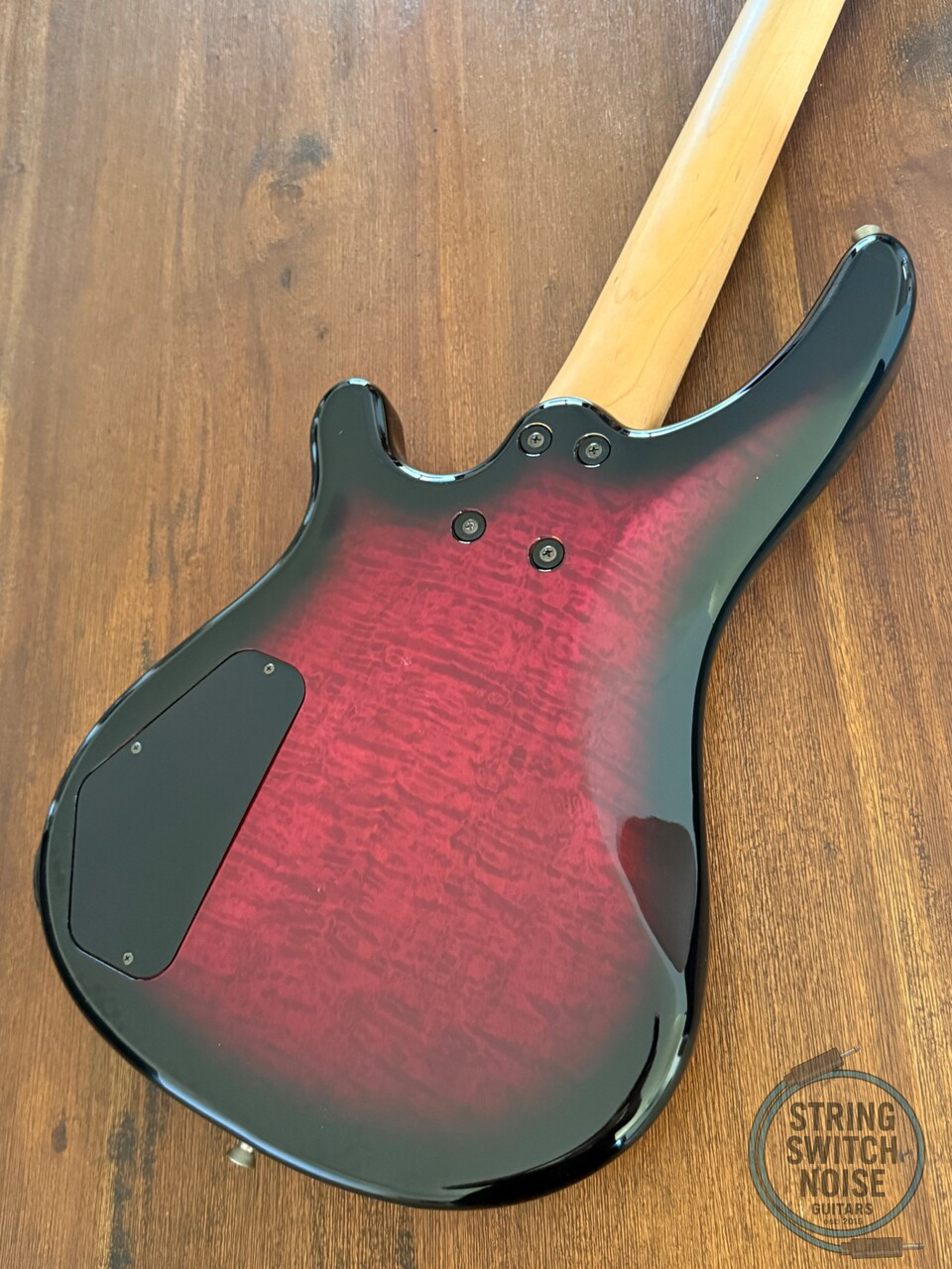 Fernandes Revolver Bass, 1990s, FRB-40, Quilted Red Burst