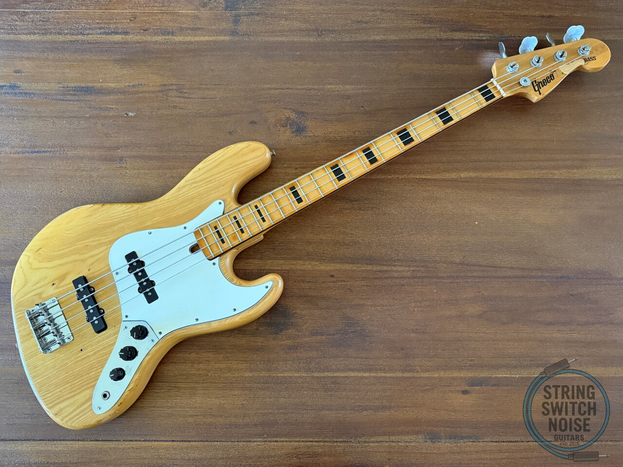 Greco Jazz Bass, Natural Ash, 1975 vintage, MIJ, JB600