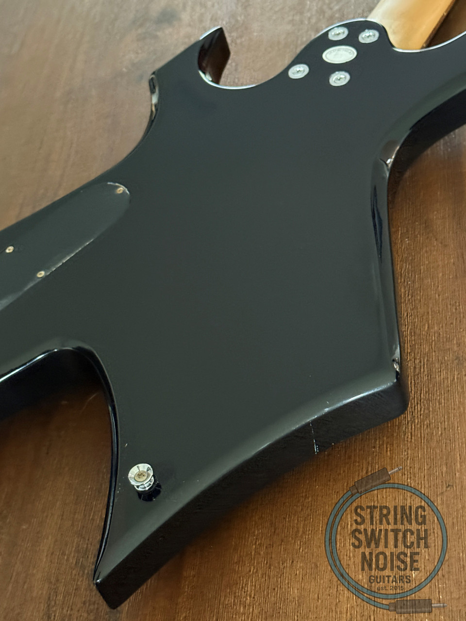 BC Rich Warlock Bass Guitar, Metallic Black, 2000’s