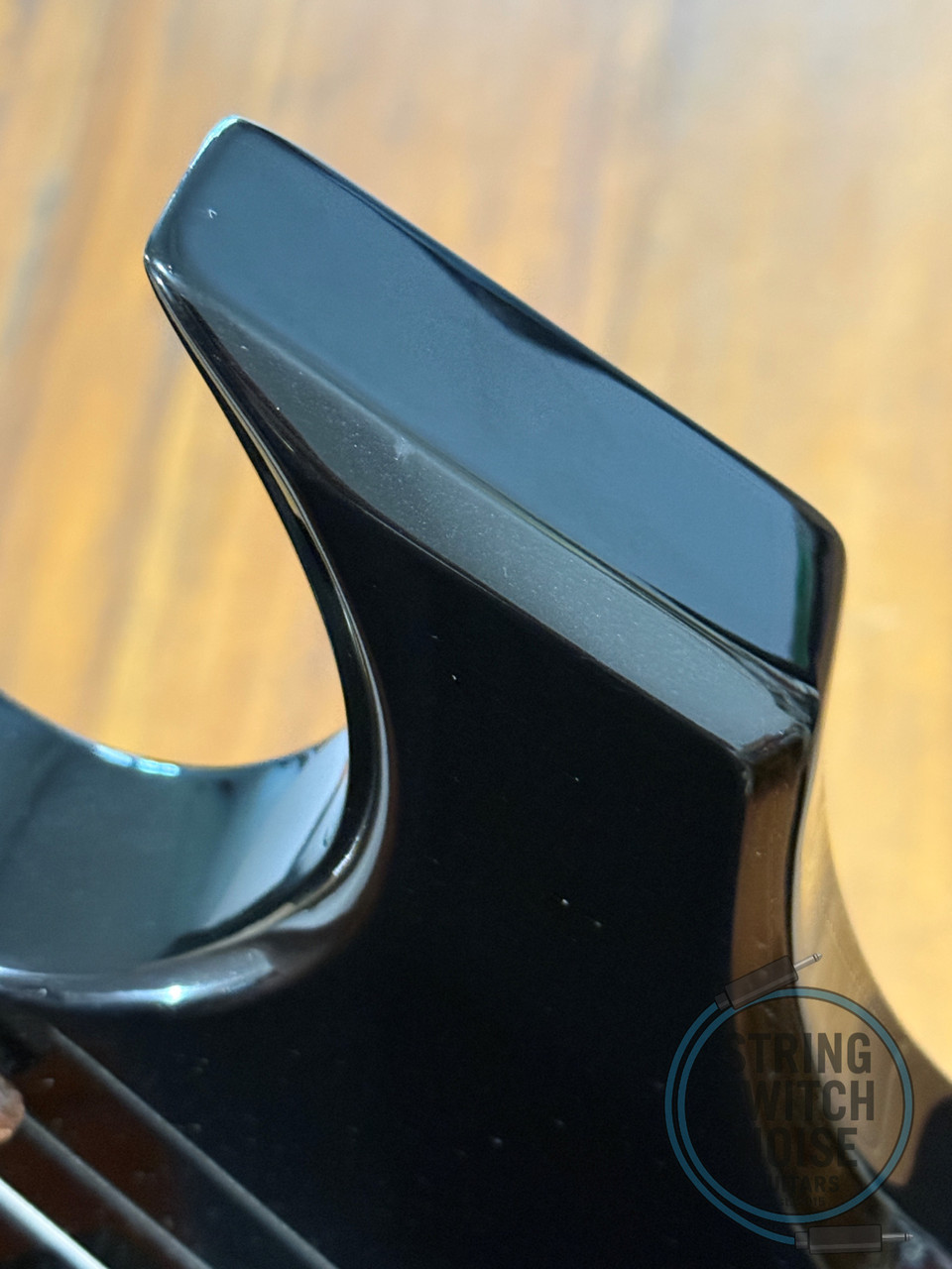 BC Rich Warlock Bass Guitar, Metallic Black, 2000’s