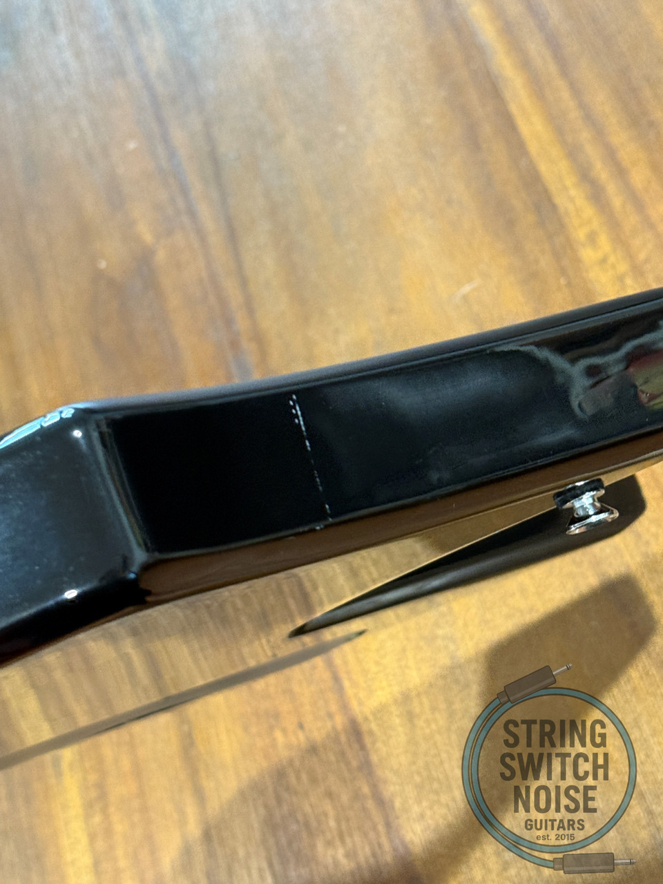 BC Rich Warlock Bass Guitar, Metallic Black, 2000’s