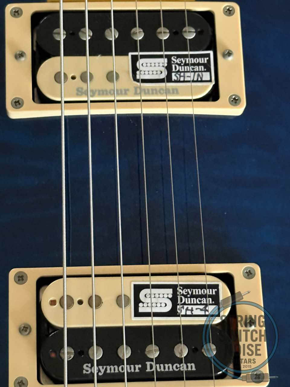 Edwards (ESP), Les Paul Guitar, Blue Quilt Top, MIJ, 2014, Seymour Duncan SH-4 and SH-1