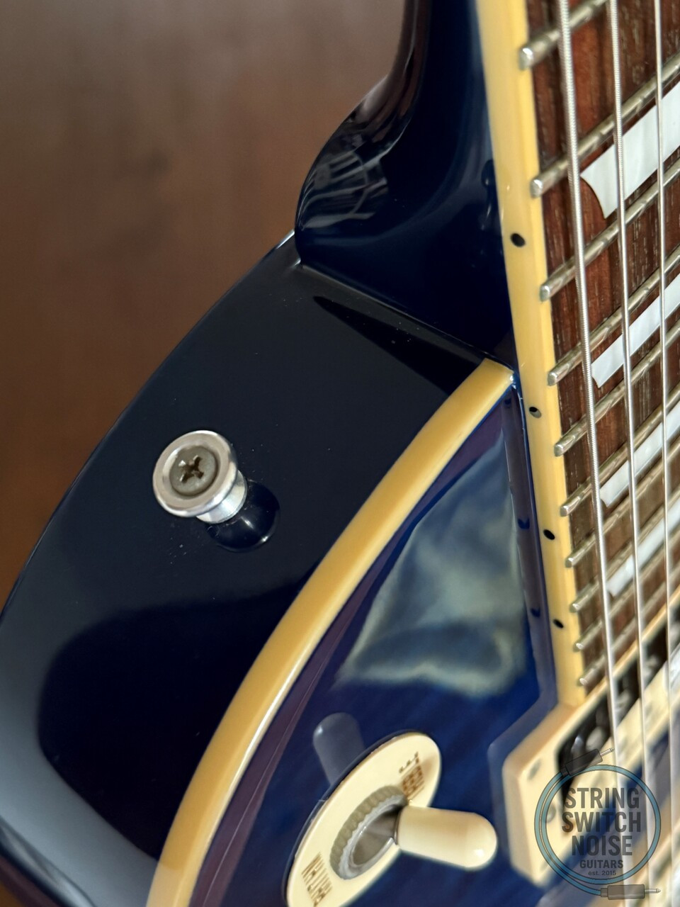 Edwards (ESP), Les Paul Guitar, Blue Quilt Top, MIJ, 2014, Seymour Duncan SH-4 and SH-1