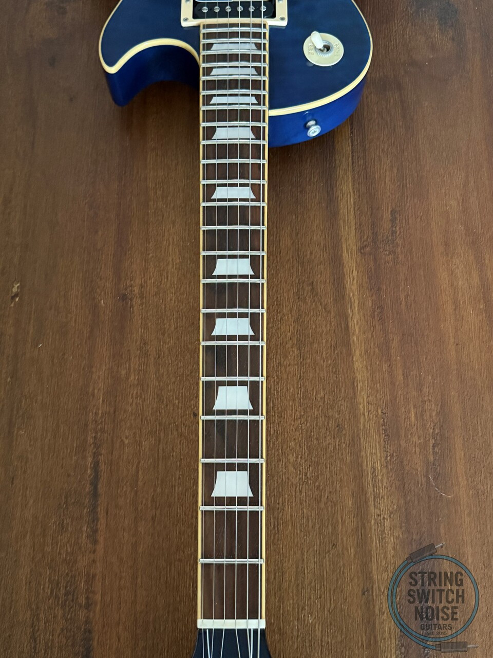 Edwards (ESP), Les Paul Guitar, Blue Quilt Top, MIJ, 2014, Seymour Duncan SH-4 and SH-1