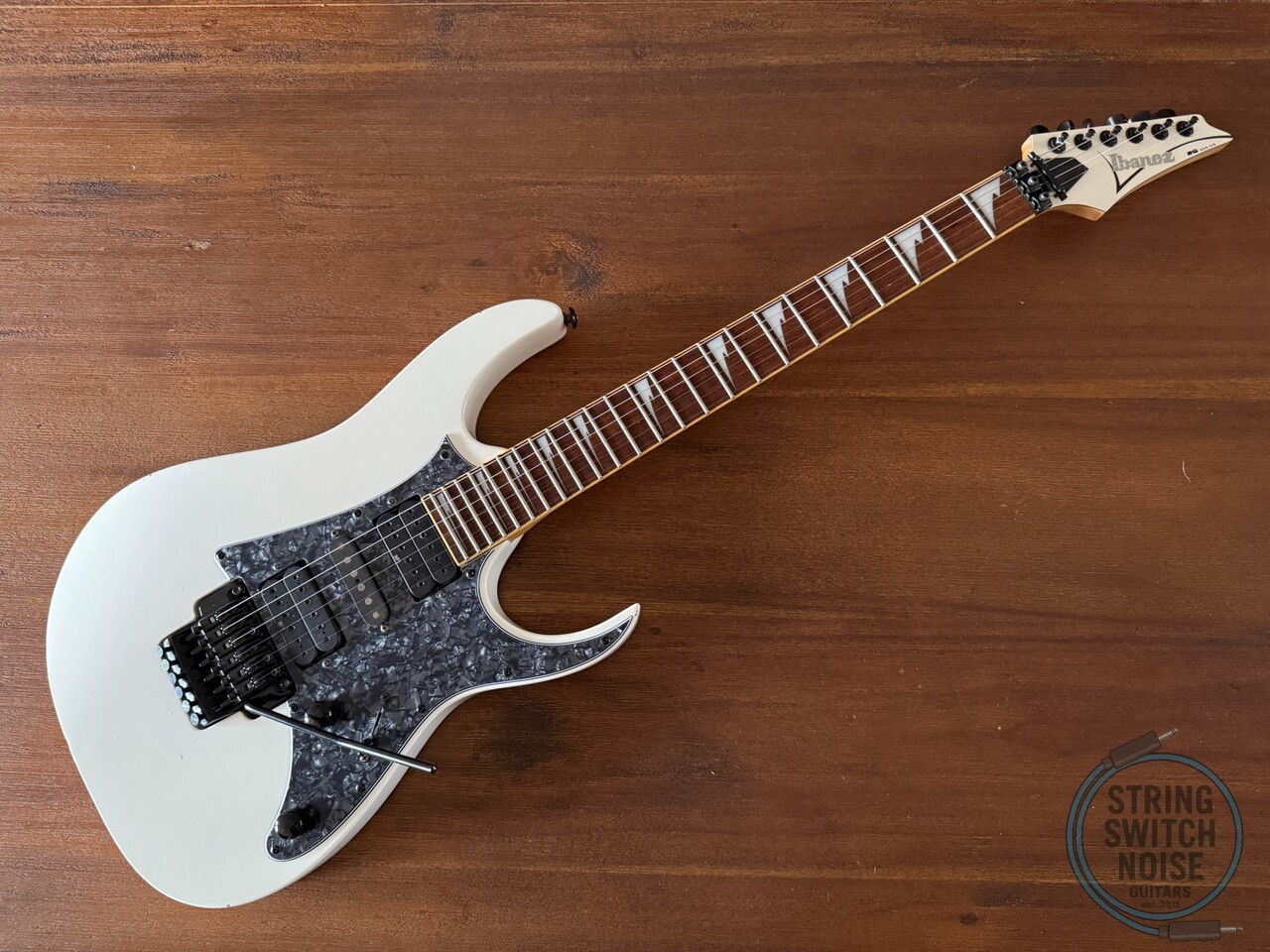 Ibanez RG350 DX Guitar, White, 2007, WIZZARD II NECK