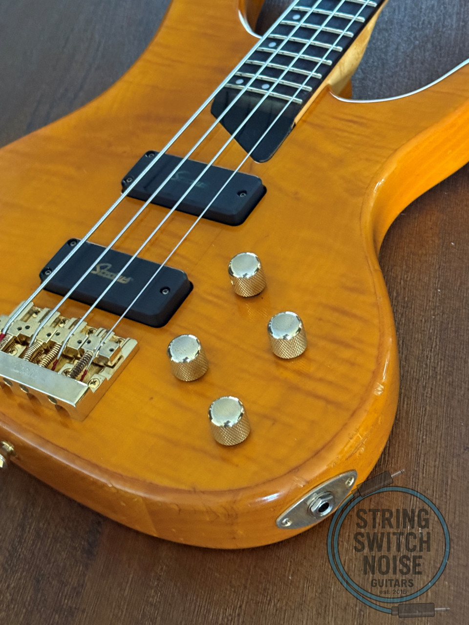 Washburn KW-1250 Bass, Kip Winger SIGNATURE MODEL, Flame Natural, 1995