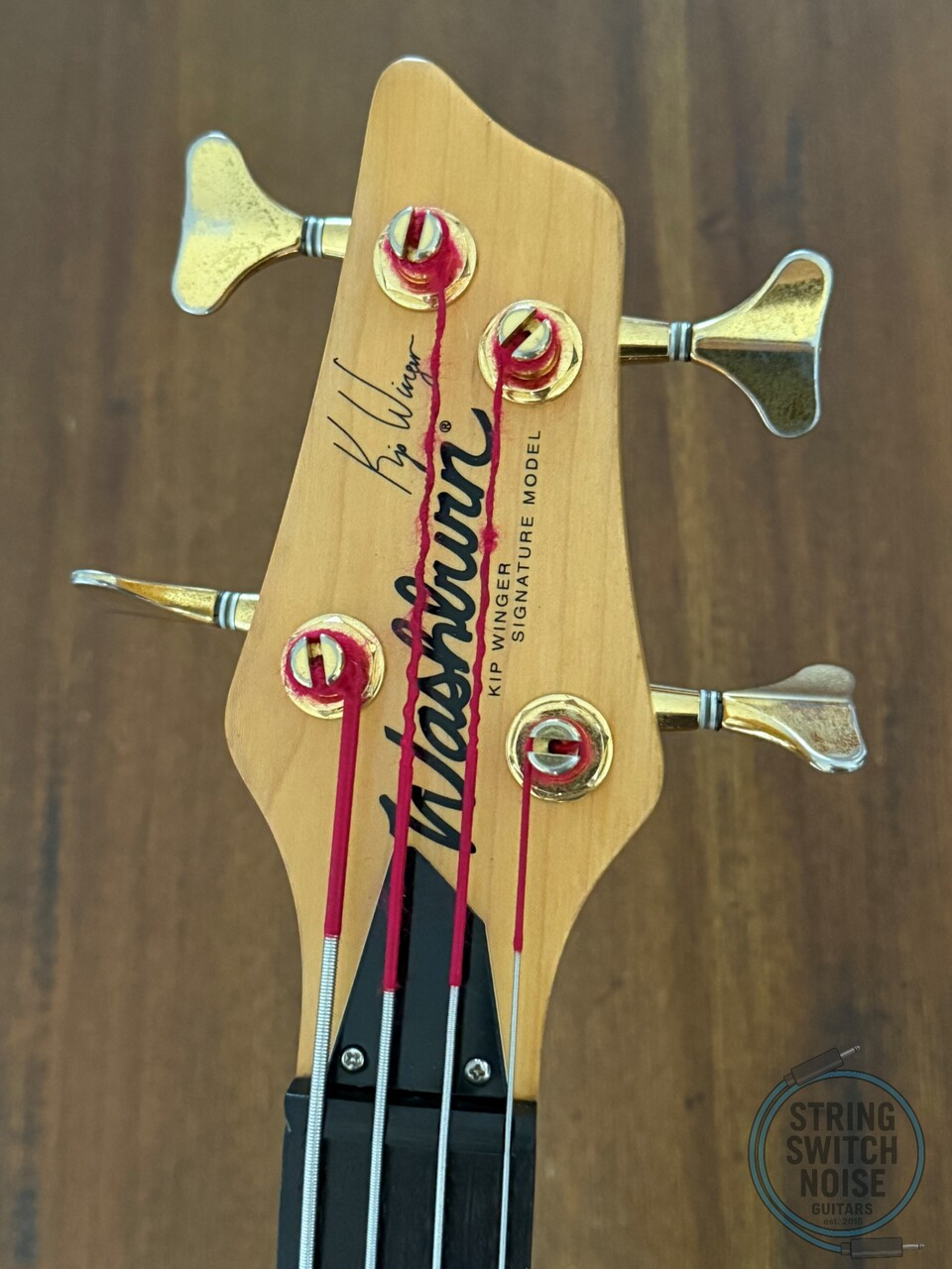 Washburn KW-1250 Bass, Kip Winger SIGNATURE MODEL, Flame Natural, 1995