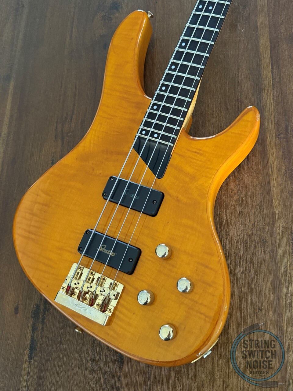 Washburn KW-1250 Bass, Kip Winger SIGNATURE MODEL, Flame Natural, 1995