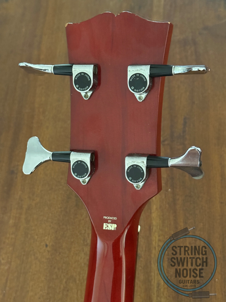 Edwards Les Paul Bass, by ESP, Flamed Amber Burst, 1998, Made In Japan