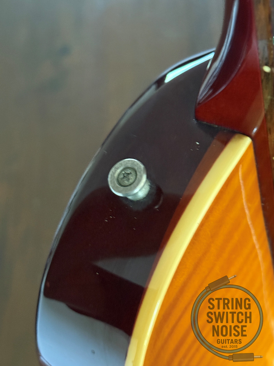 Edwards Les Paul Bass, by ESP, Flamed Amber Burst, 1998, Made In Japan