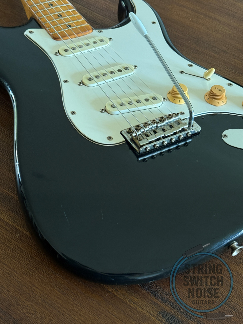 Greco Stratocaster Guitar, Black, MIJ, 1977, Super Sounds, SE450