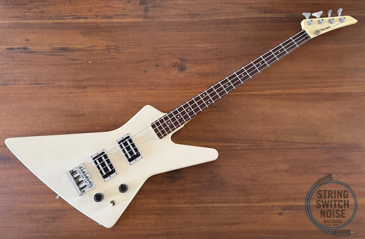 Fernandes, Explorer Bass, White, MIJ 1986, Model BXB-55
