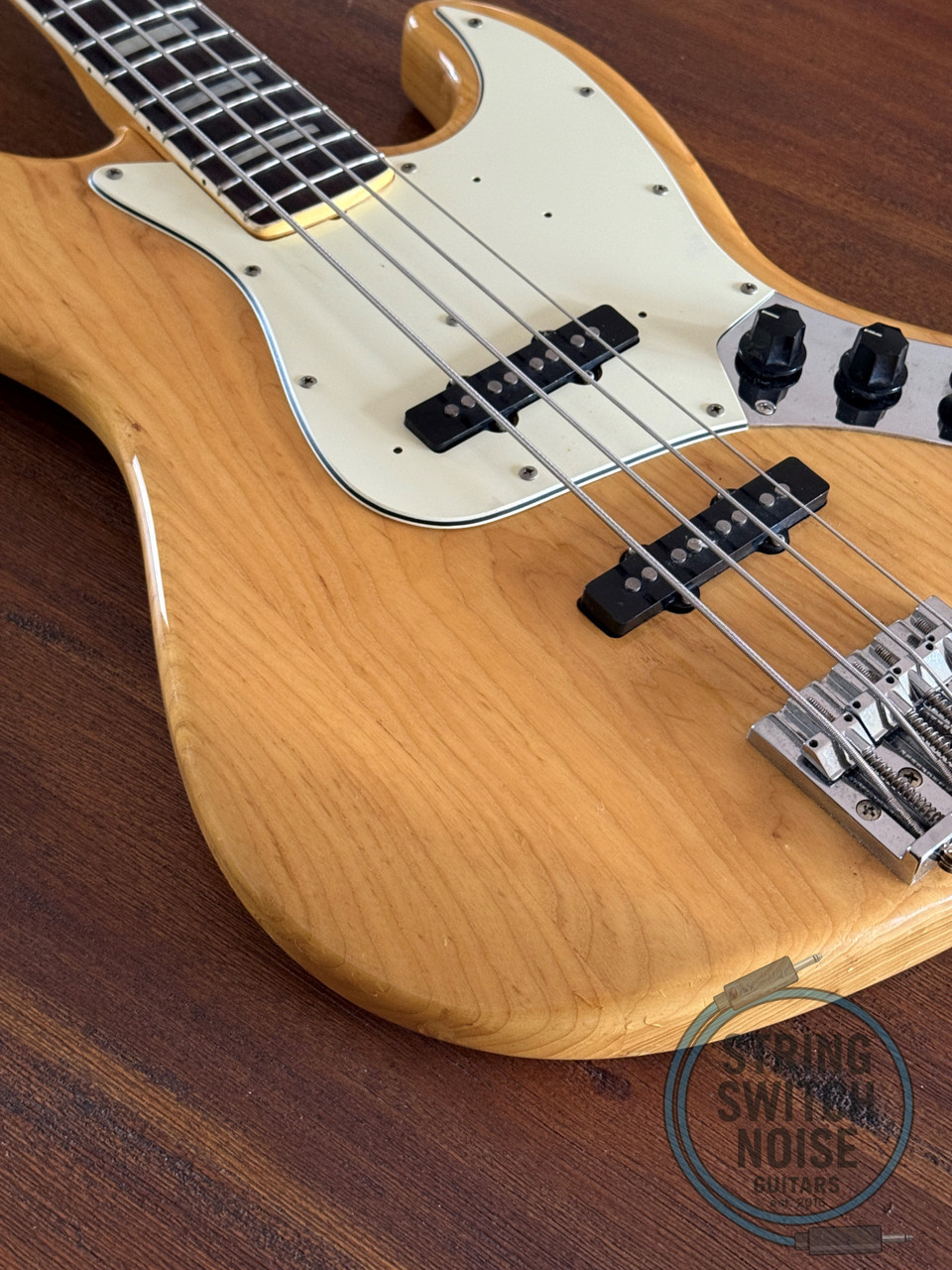 Fender Jazz Bass, ‘75, Natural Ashwood, 1988, E SERIAL, Bad Ass II Bridge