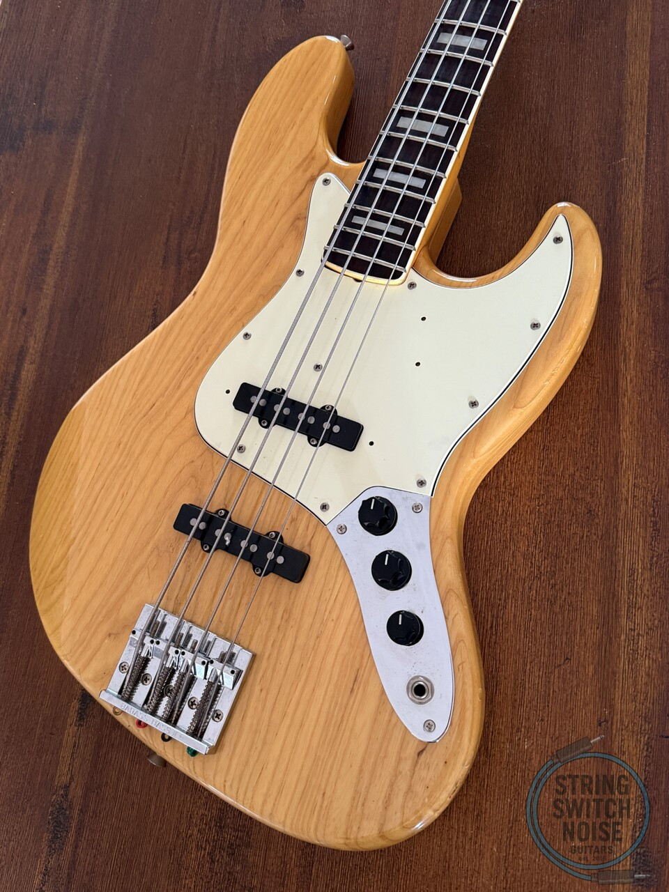 Fender Jazz Bass, ‘75, Natural Ashwood, 1988, E SERIAL, Bad Ass II Bridge