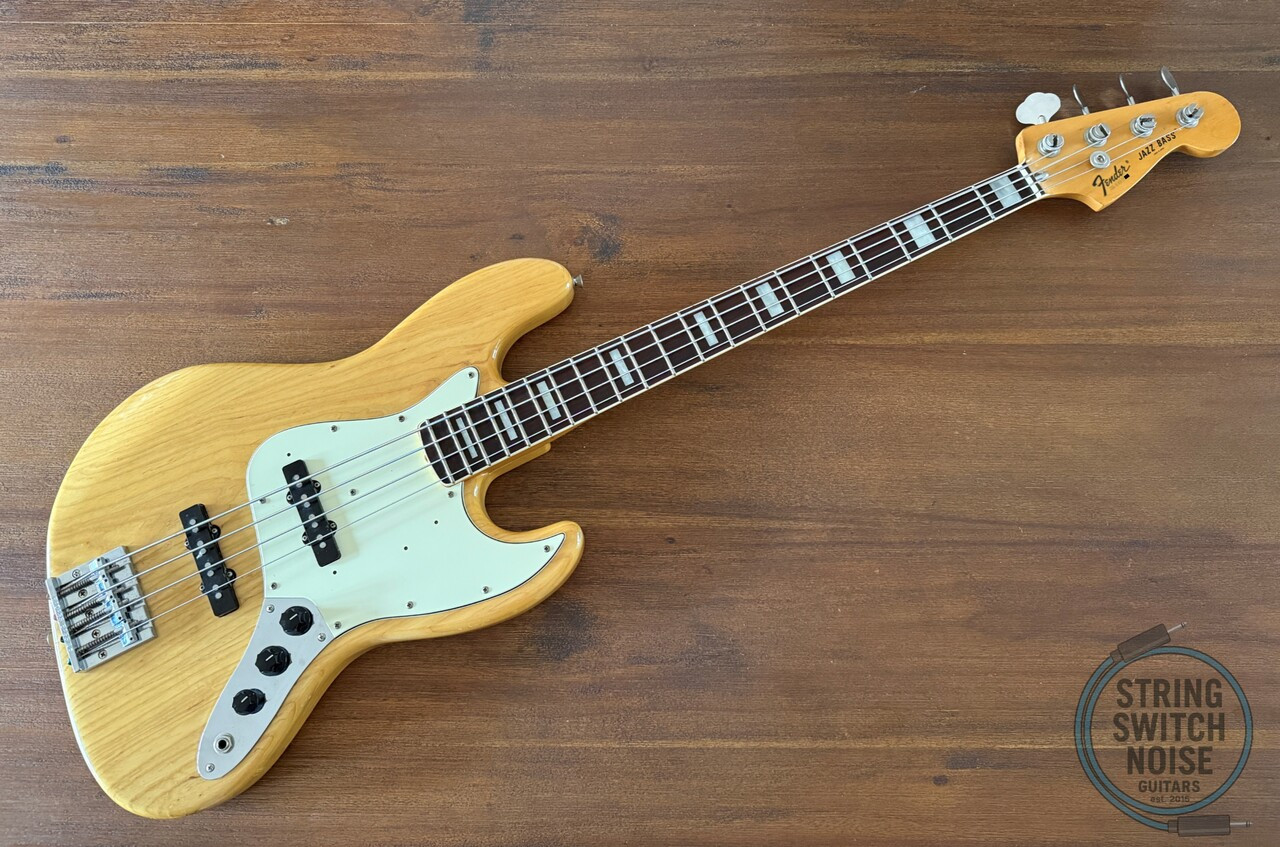 Fender Jazz Bass, ‘75, Natural Ashwood, 1988, E SERIAL, Bad Ass II Bridge