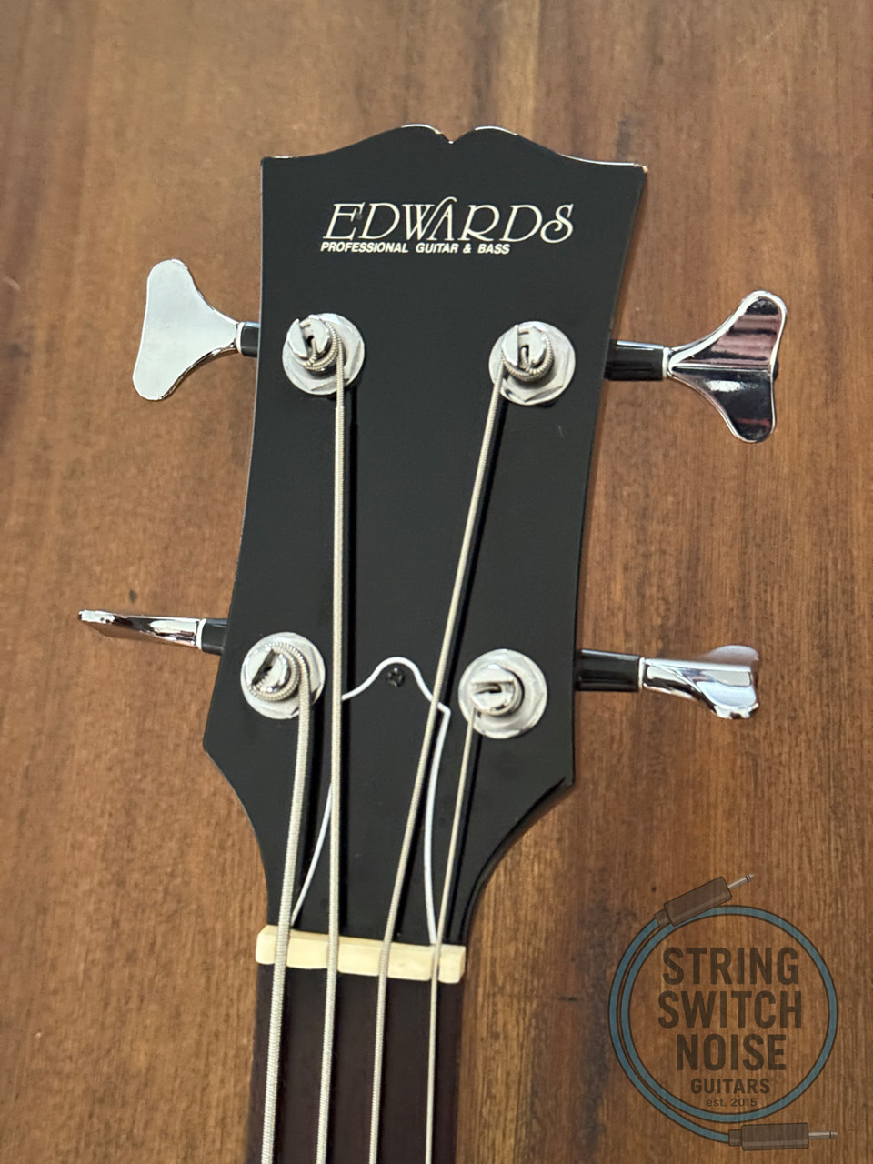 Edwards Les Paul Bass, by ESP, Flamed Black, 1998, Made In Japan