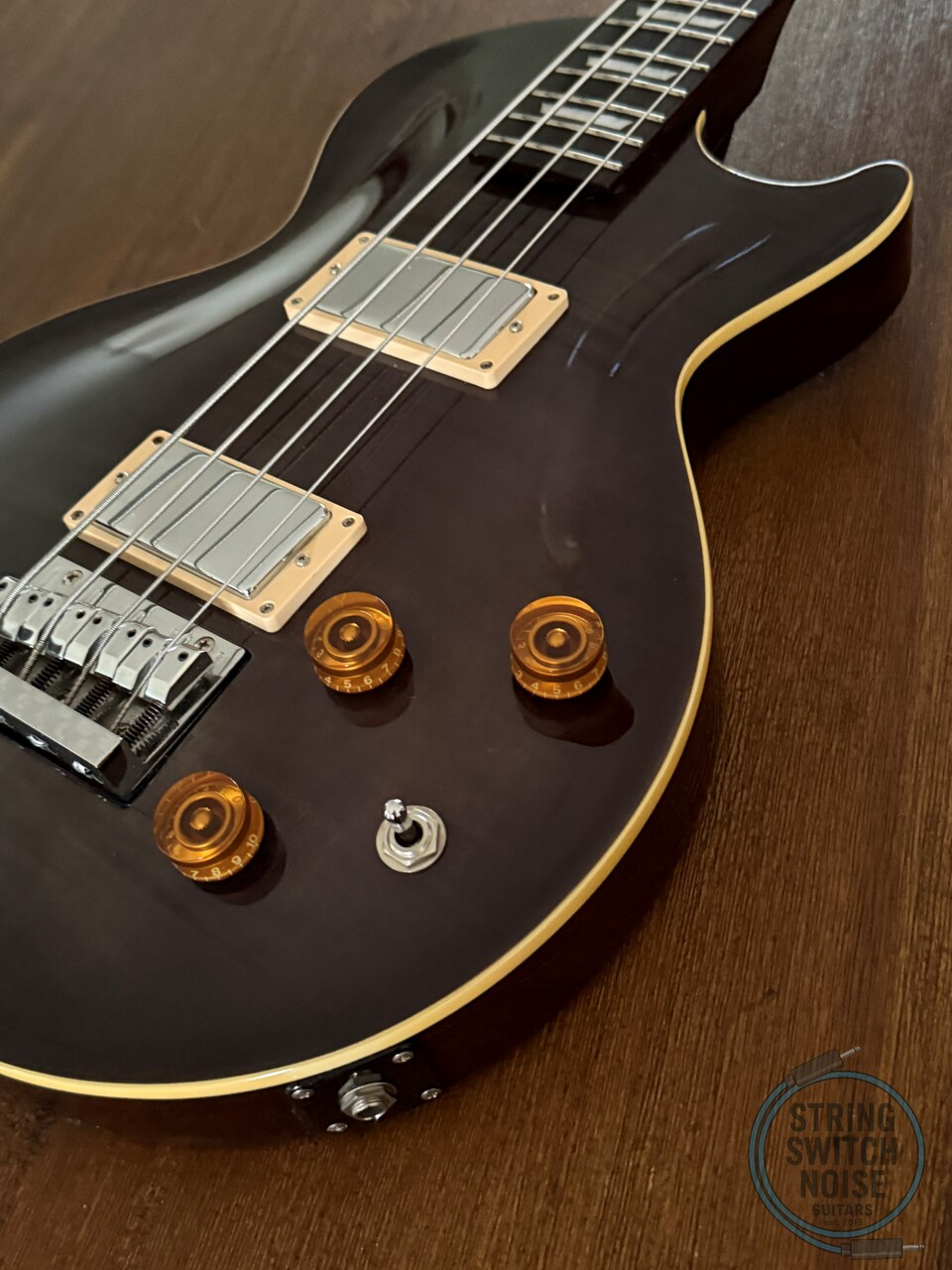 Edwards Les Paul Bass, by ESP, Flamed Black, 1998, Made In Japan