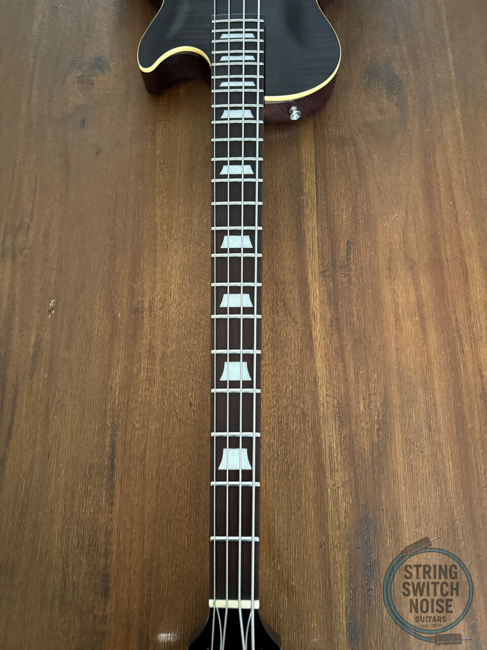 Edwards Les Paul Bass, by ESP, Flamed Black, 1998, Made In Japan