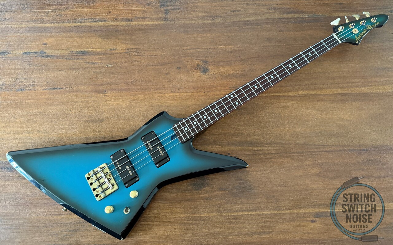 Aria Pro II, Explorer Bass, ZZB Deluxe, MIJ 1983, Blue Black Burst