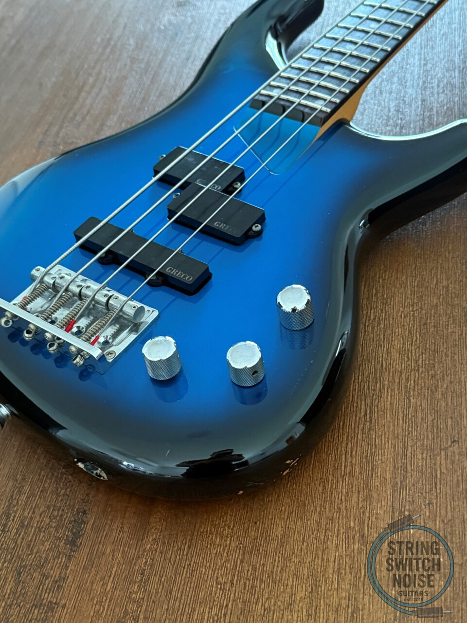 Greco Phoenix Bass, PXB-400, P/J, Blue Burst, 2002, Made in Japan