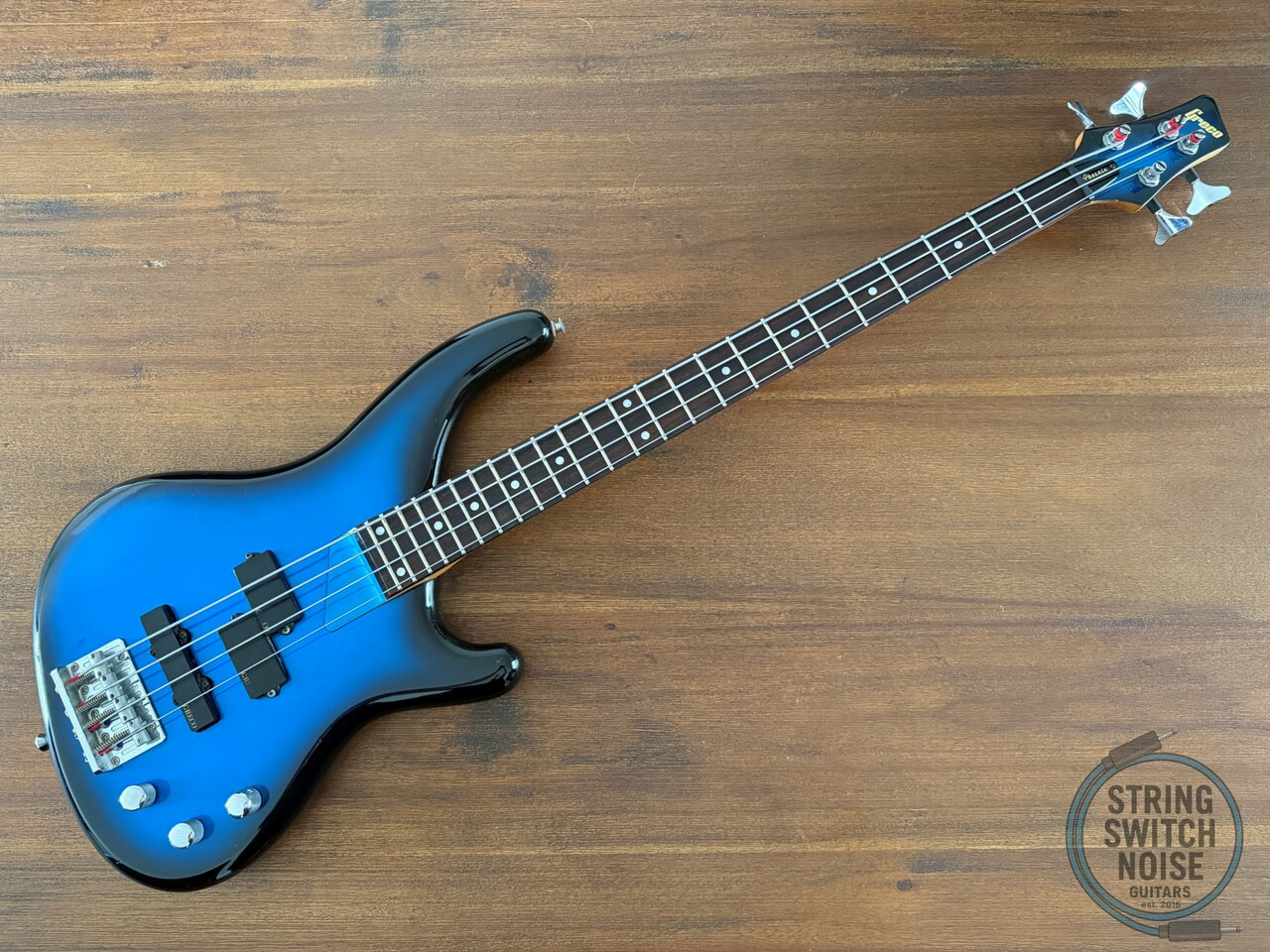 Greco Phoenix Bass, PXB-400, P/J, Blue Burst, 2002, Made in Japan