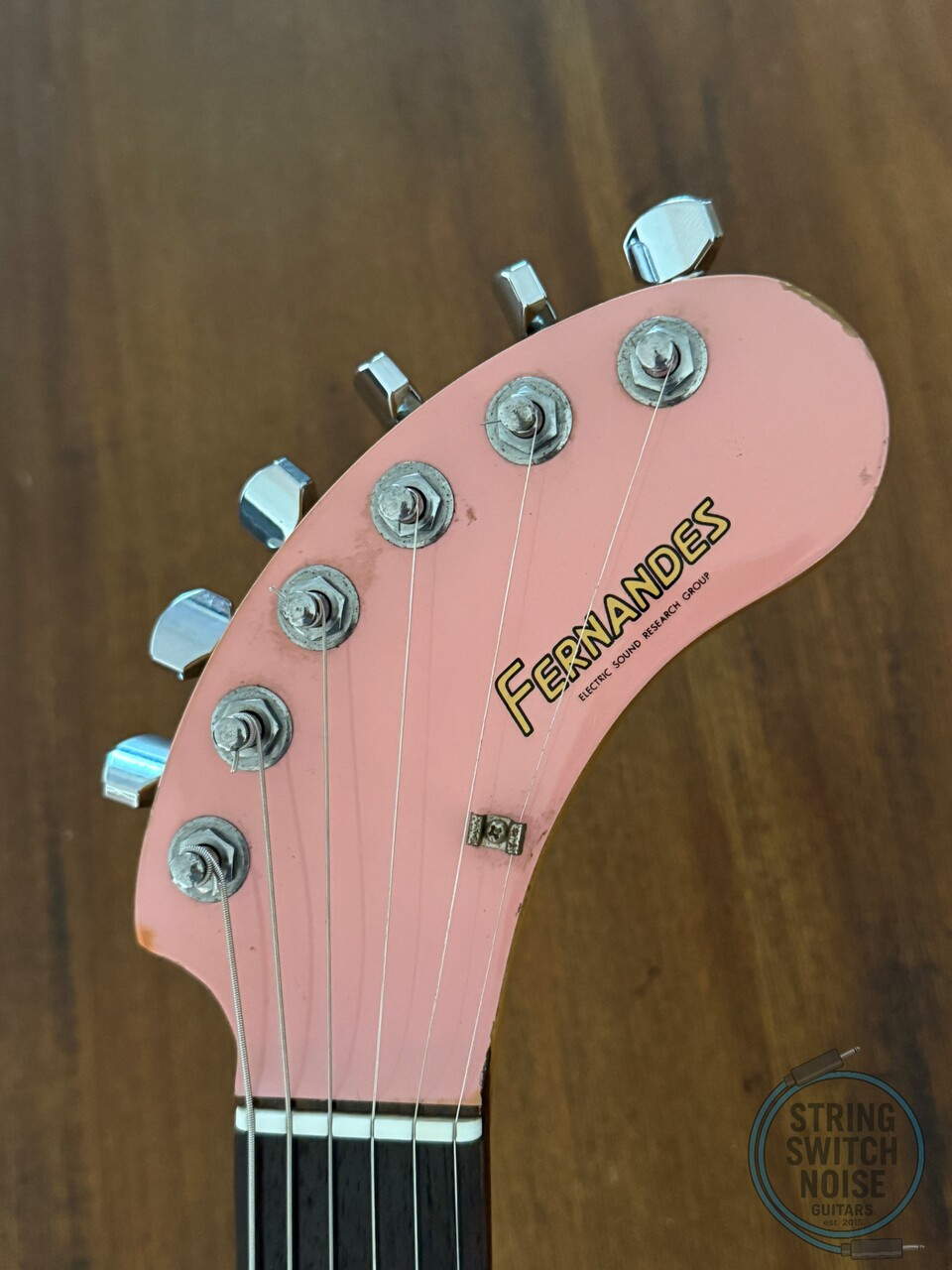 Fernandes ZO-3, Shell Pink, 2000s Nomad Travel Guitar, w/Onboard