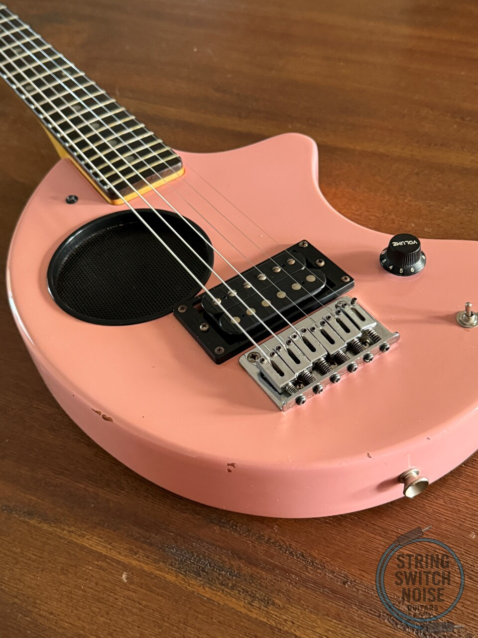 Fernandes ZO-3, Shell Pink, 2000s Nomad Travel Guitar, w/Onboard