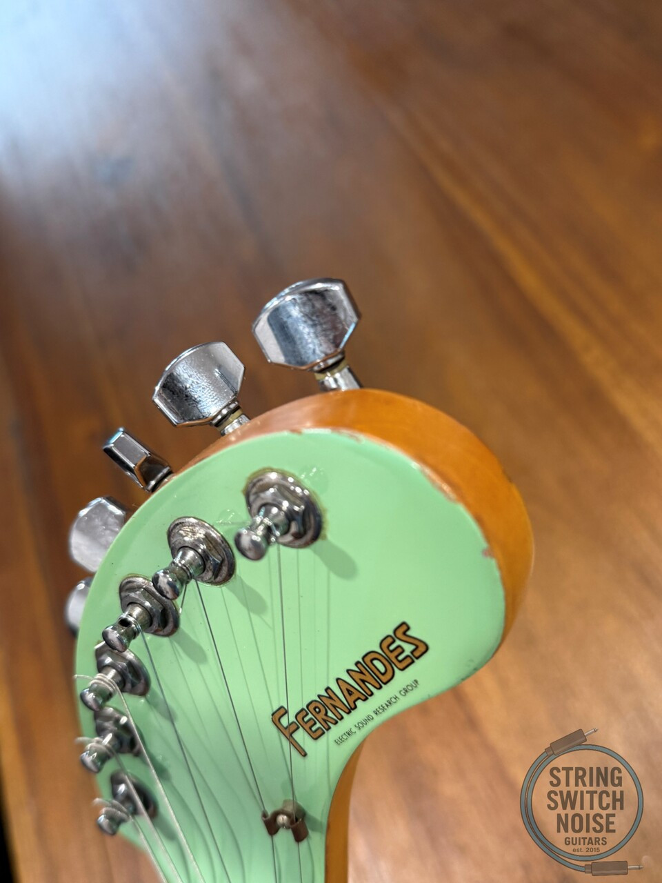 Fernandes ZO-3, Surf Green, 2000s Nomad Travel Guitar, w/Onboard Speaker