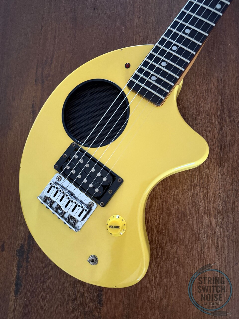 Fernandes ZO-3, Graffiti Yellow, 2000s Nomad Travel Guitar, w