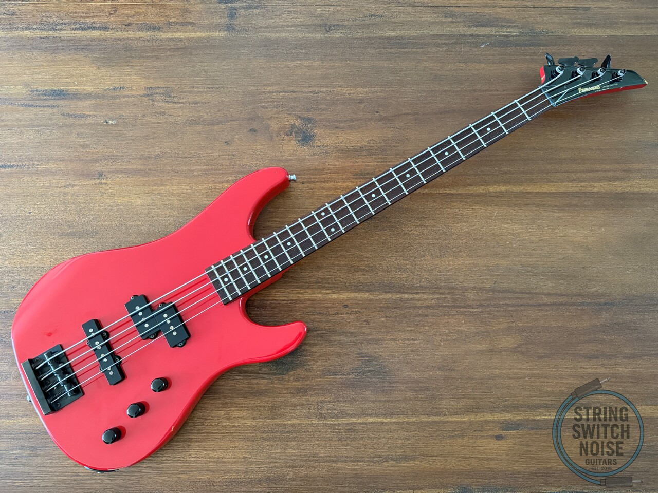 Fernandes Bass Guitar, Limited Edition, PJ, Red, MIJ 1989, 32” Medium Scale