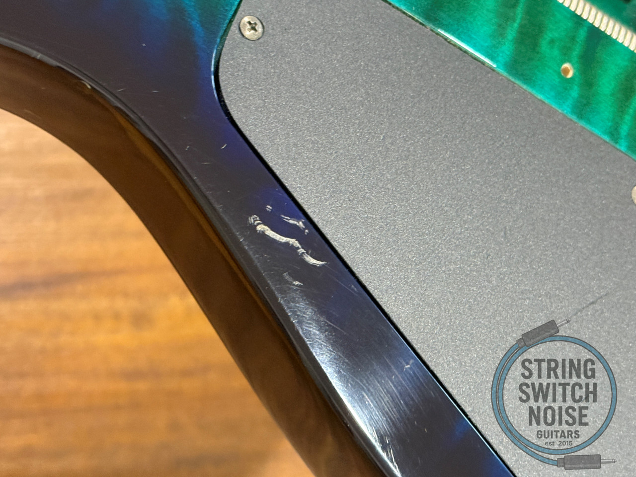 Fernandes HSS Super Strat, Quilted Green Burst, MIJ, 1990s