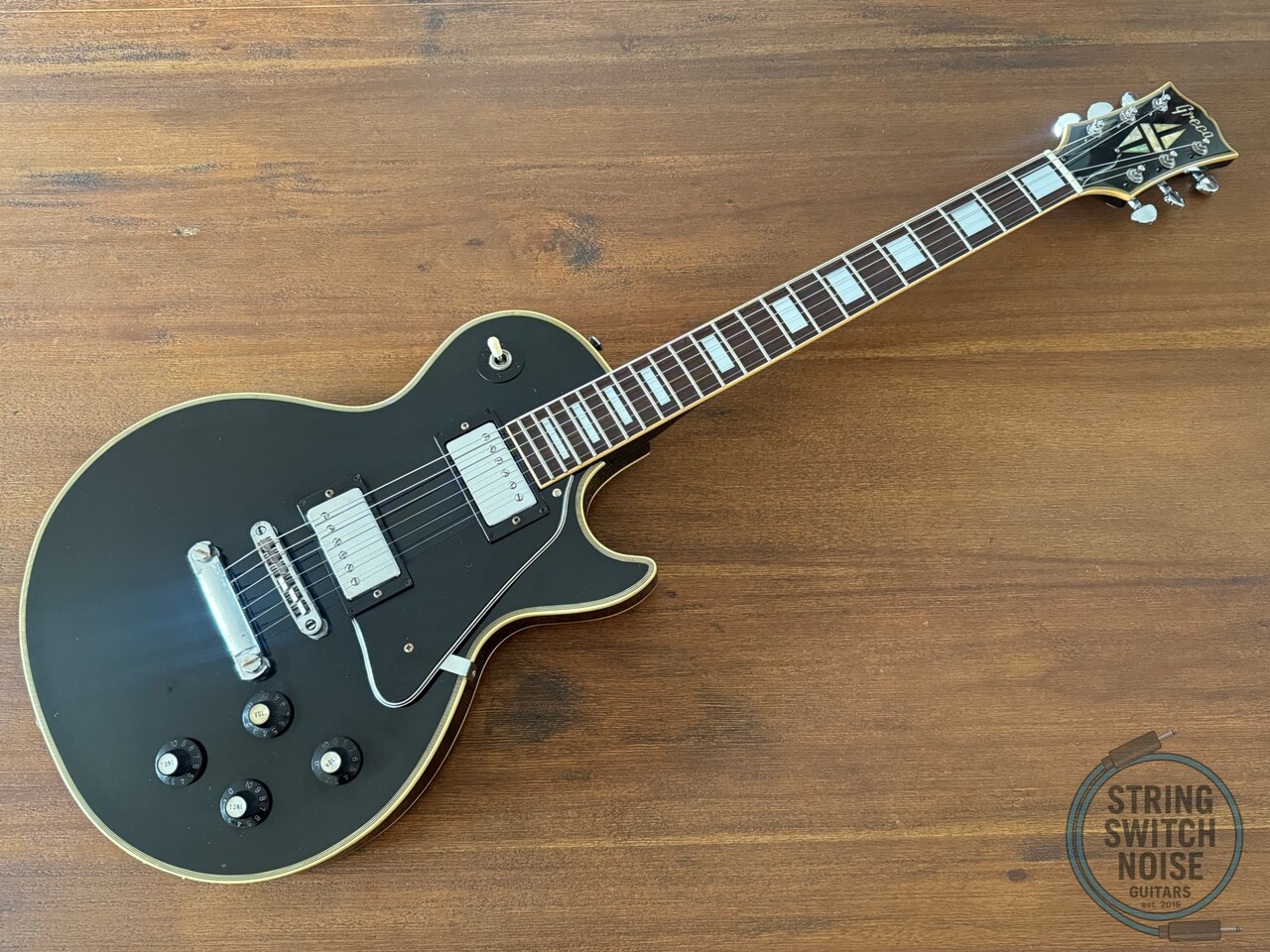 Greco Les Paul, Ebony (Black), Vintage 1974, Made In Japan, EG380B