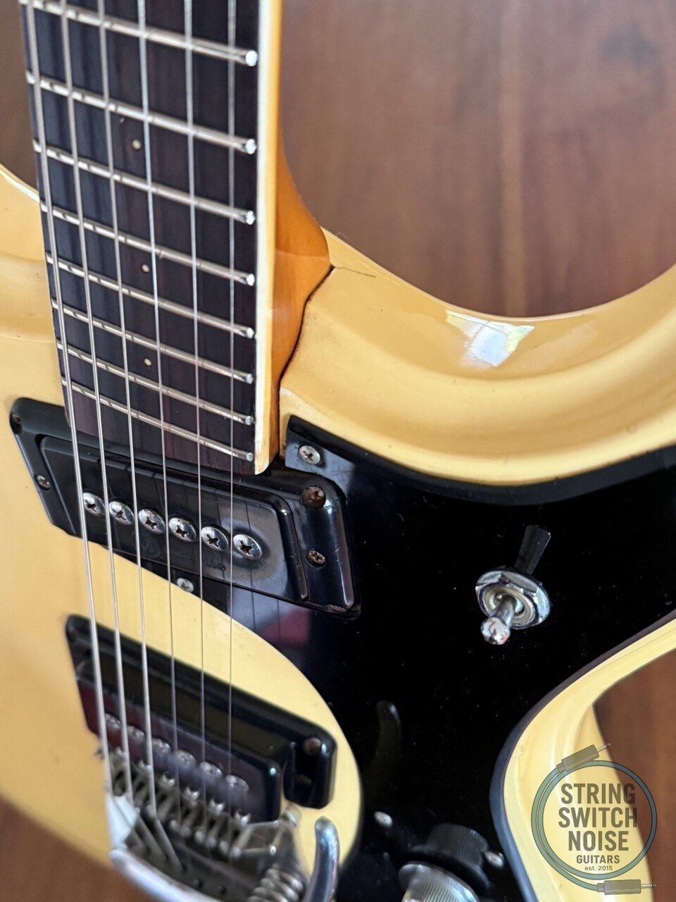 Mosrite Avenger Guitar, The Ventures Model, Aged White, MIJ 1970s