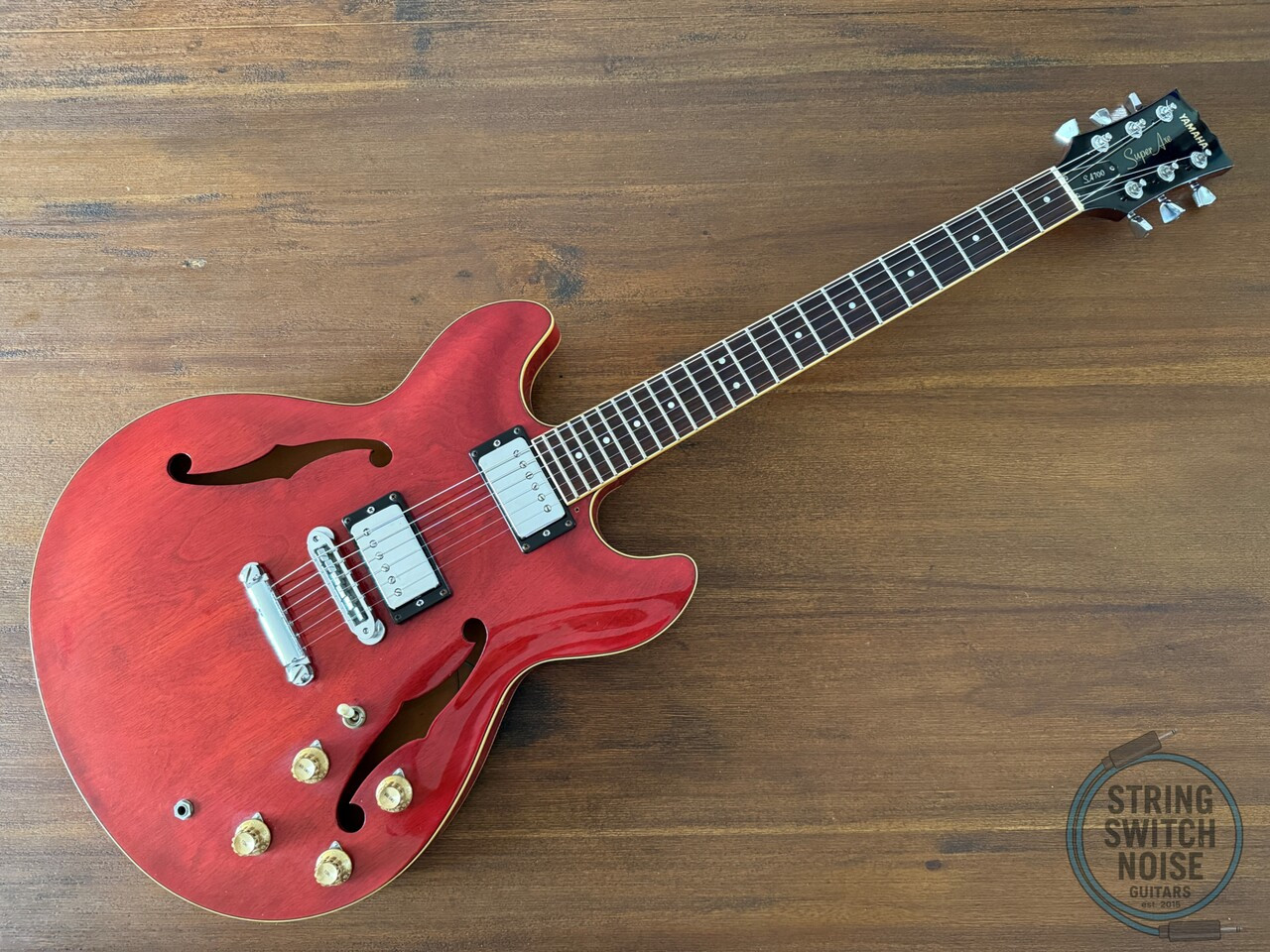 Yamaha SA700, “335” Guitar, 1977, Persimmon Red, 1ST YEAR PRODUCTION