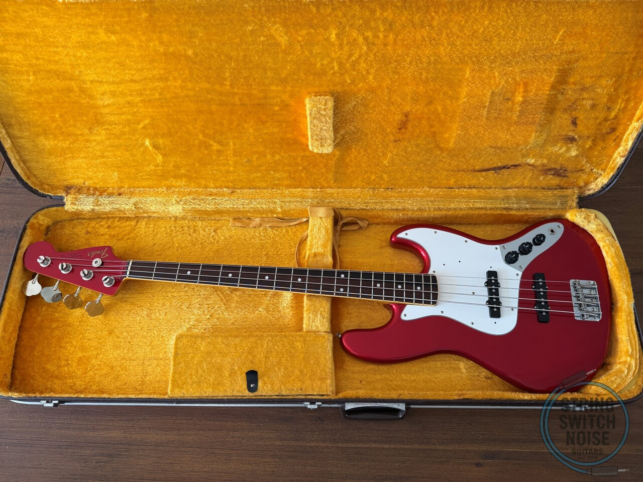Fender Jazz Bass, RARE, ’65-US Bound, Candy Red, 2004, USA Pickups, Hard Case