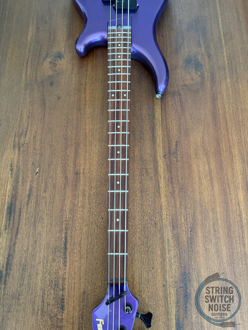 Fernandes Revolver Bass, Metallic Purple, MIJ, 1990s, FRB-60, Original Case