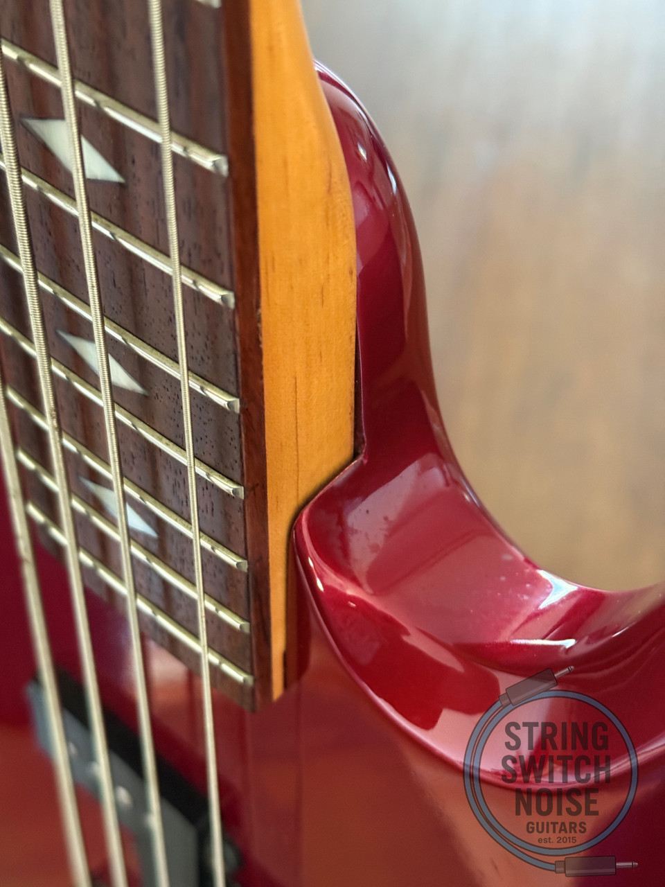 BC Rich Mockingbird Bass, Candy Apple Red, 2000s, PJ pickup
