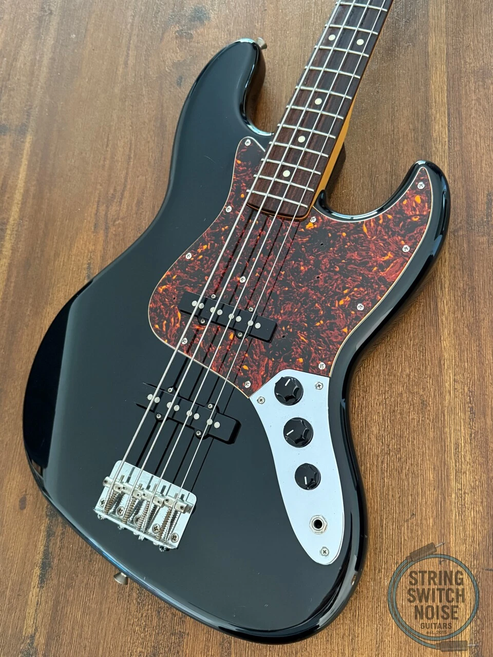 Fender Jazz Bass, High Gloss Black, Tort Guard, 2007, Made In Japan