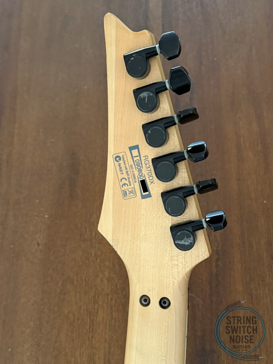 Ibanez RG370DX Guitar, Black, 2009, WIZZARD II NECK