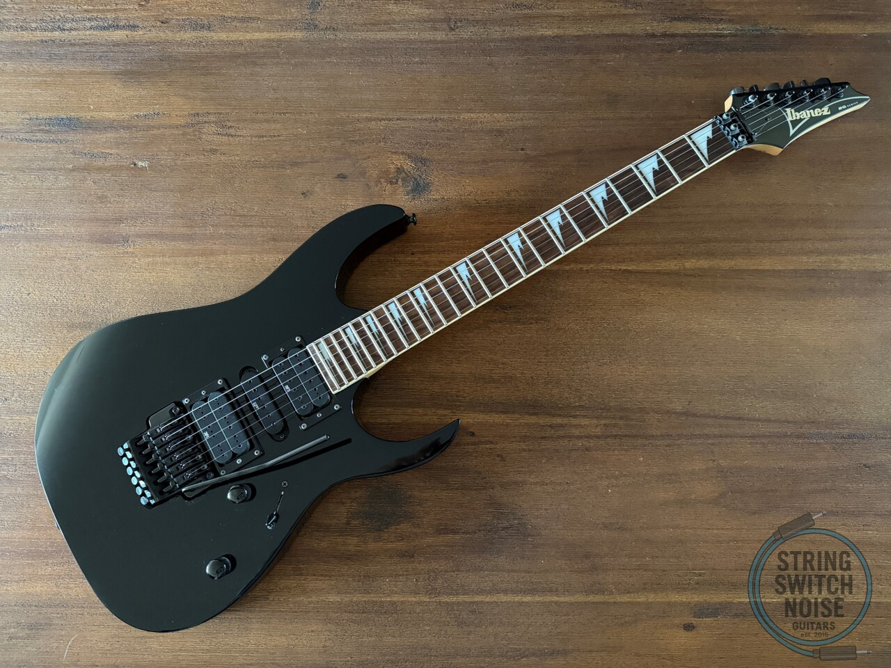 Ibanez RG370DX Guitar, Black, 2009, WIZZARD II NECK