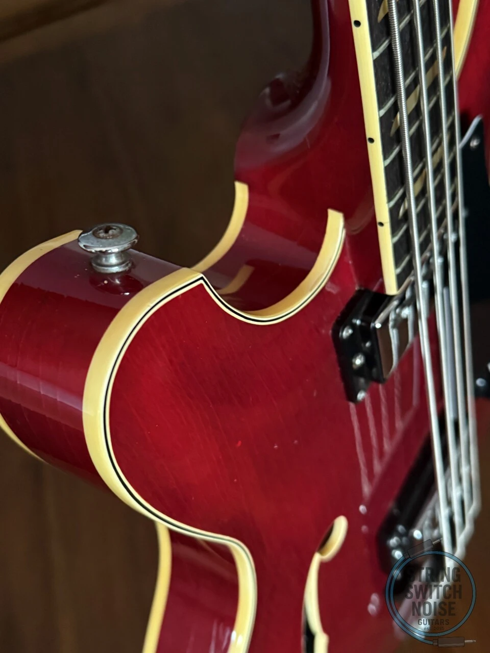 Yamaha SA-70, Hollow Body Bass, Cherry, MIJ 1974, OHSC