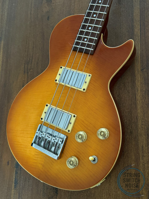 Tokai Les Paul Bass, Flamed Honey Burst, 1990s